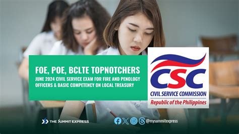 poe result 2024|TOPNOTCHERS: June 2024 FOE, POE, BCLTE Civil Service Exam.